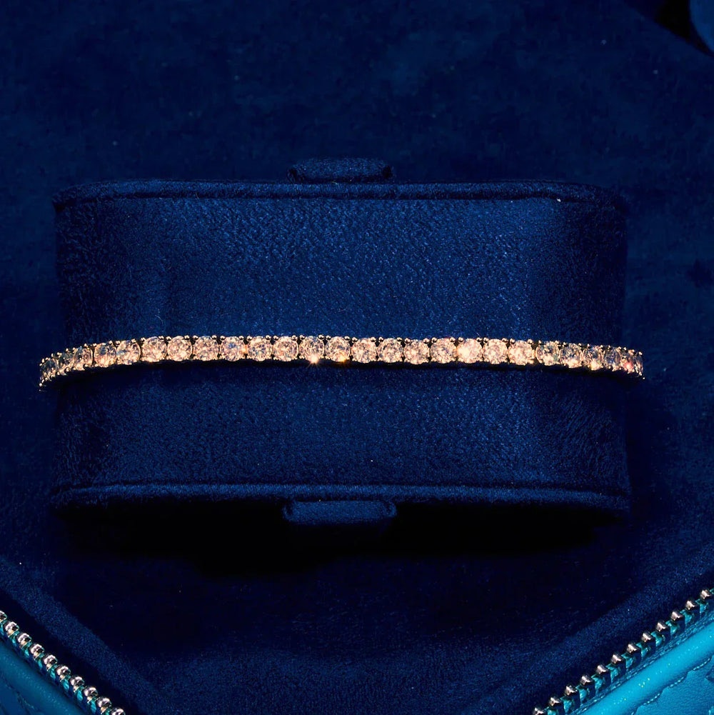 Mayfair London 4.0mm Moissanite Tennis Bracelet in 18K Rose Gold