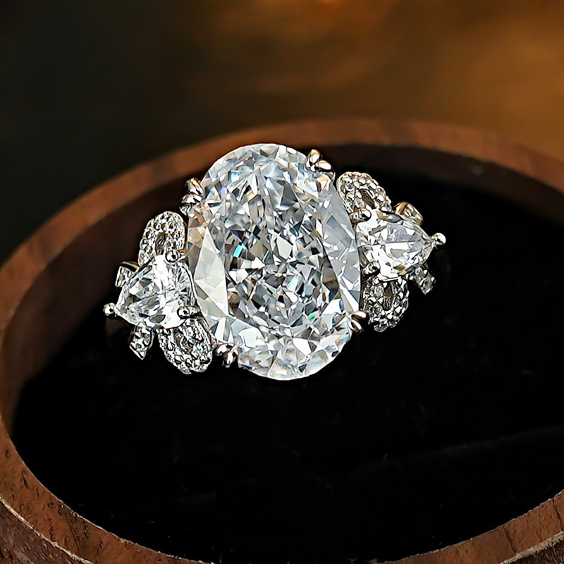 The Sovereign Crushed-Ice Solitaire Ring — Radiant Oval Cut